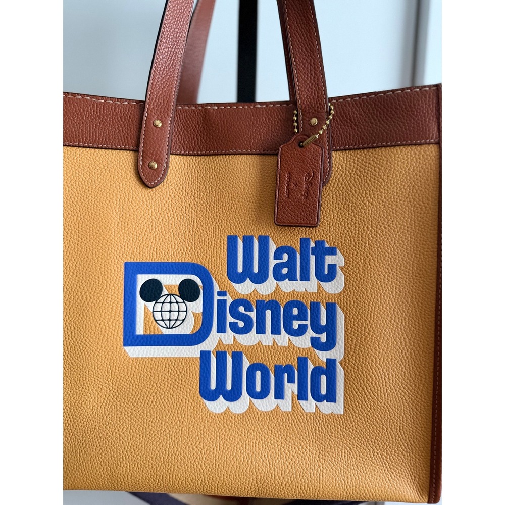 Coach x Disney Field Tote Bag w/ Walt Disney World Motif - Honeycomb Multi - Picture 3 of 11